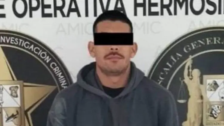 Lorenzo N, detenido por el delito de violación agravada. (Foto: FGJE Sonora)