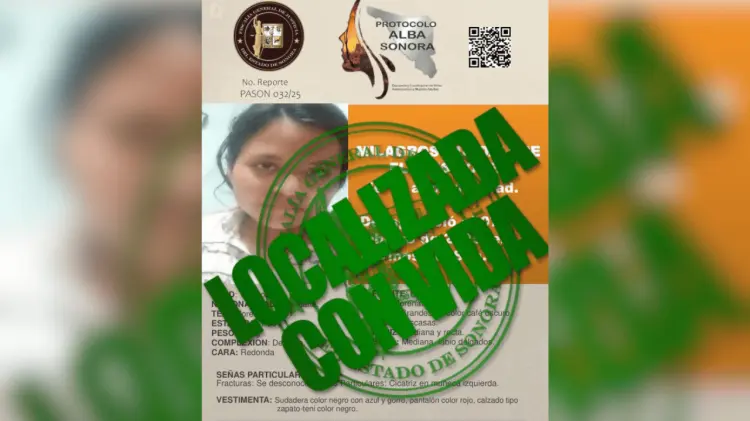 La Fiscalía desactivó la cédula de Protocolo Alba. (Foto: FGJE de Sonora)