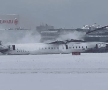 Avión se estrella en aeropuerto de Toronto; viajaba desde Mineápolis