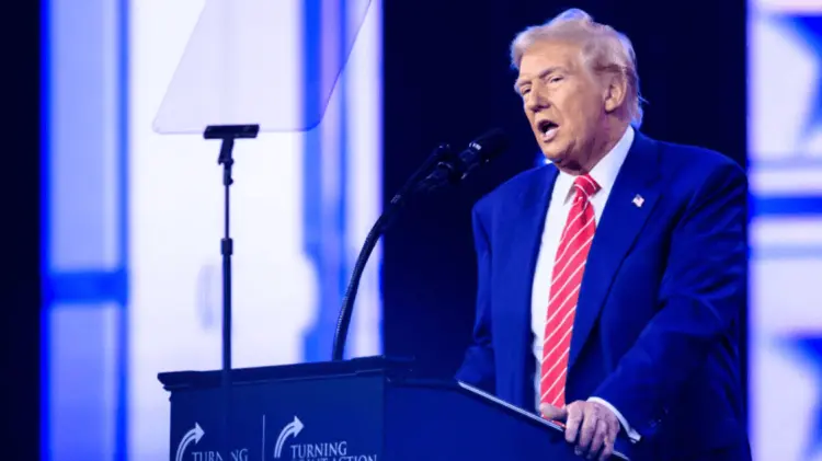 Trump fue cuestionado sobre el vuelo de drones en territorio mexicano. (ESPECIAL/EXPRESO)