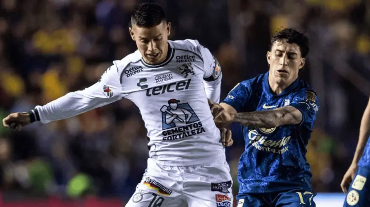 James Rodríguez y Alejandro Zendejas anotaron los goles del partido. (ESPECIAL/EXPRESO)