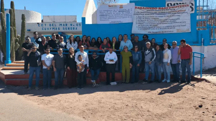 Maestros marcharán el lunes y se unirán al paro nacional. Foto: Especial.