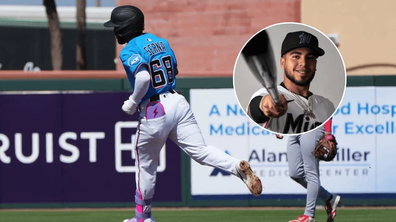 Jared Serna busca un lugar con los Marlins en Grandes Ligas