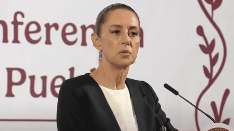 Claudia Sheinbaum en la Mañanera del Pueblo hoy en Palacio Nacional. (Foto: Especial)