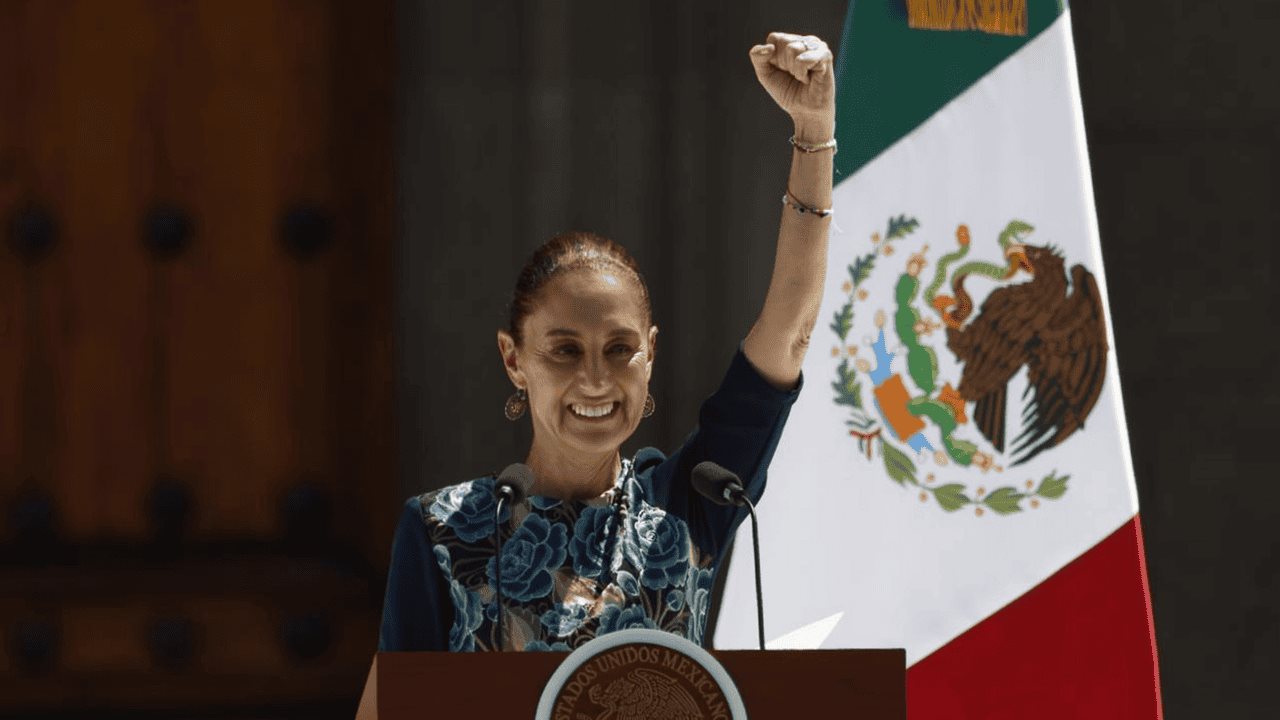 No cederemos soberanía, asegura Claudia Sheinbaum en el Zócalo