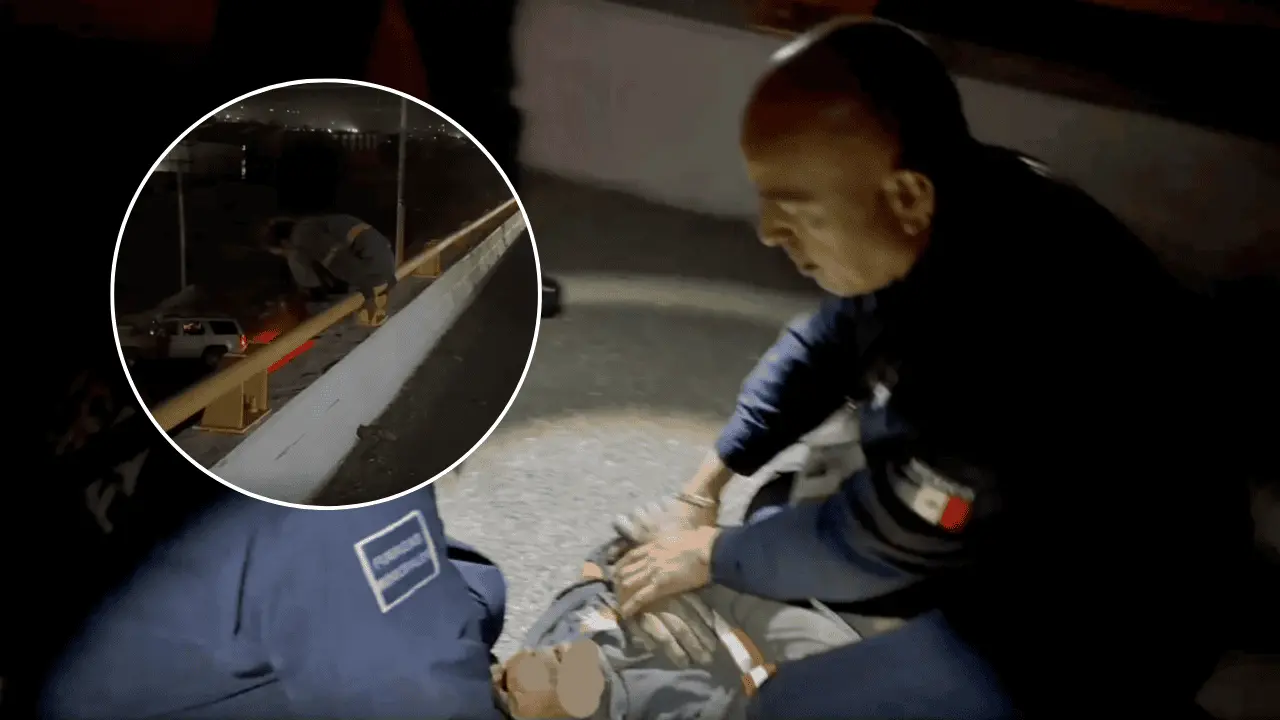 Policías evitan que hombre se lance de puente en la carretera a Ures