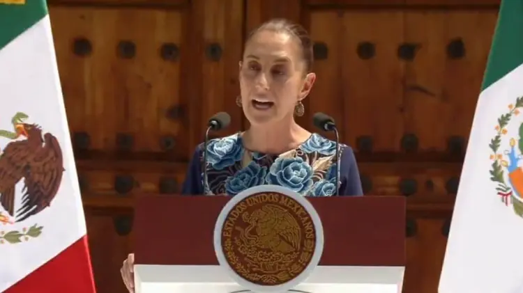 Claudia Sheinbaum convocó una asamblea este domingo en el Zócalo de la CDMX. (Foto: Captura de video)