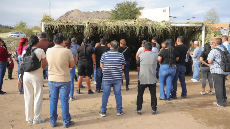La comunidad yaqui instala sus ramadas en el periodo de Cuaresma. (CRISTIAN RUIZ/EXPRESO)