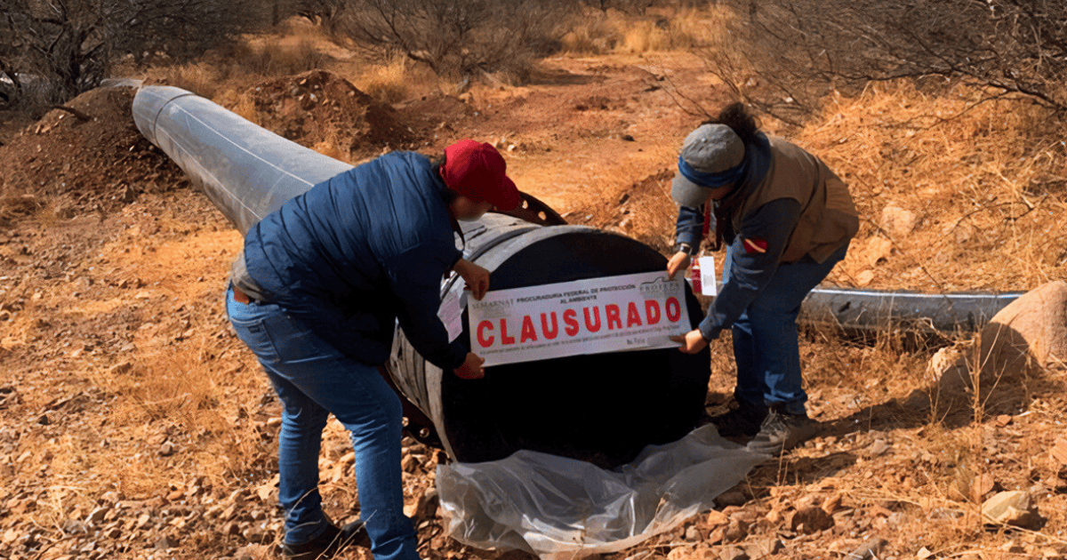 Profepa clausura acueducto ilegal de Grupo México en Sonora