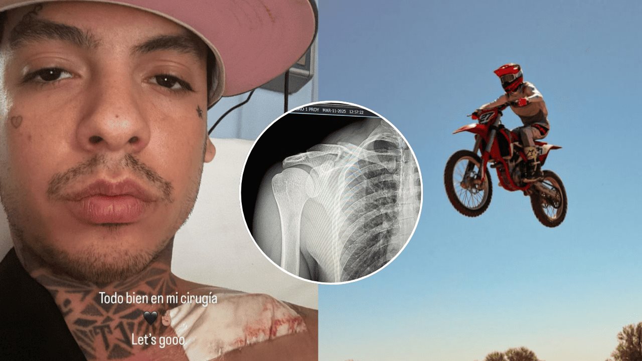 Natanael Cano sufre fractura de clavícula en accidente de motocross