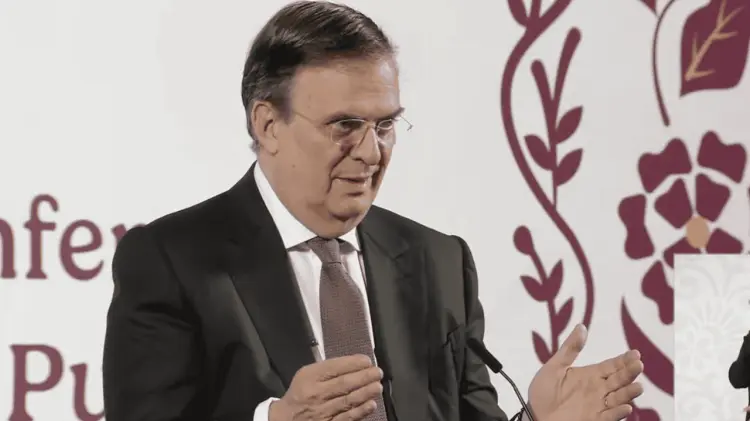 Marcelo Ebrard en la conferencia mañanera este jueves 13 de marzo. (Foto: Especial)