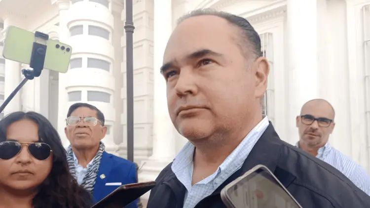 Víctor Hugo Enríquez García, titular de la Secretaría de Seguridad Pública. (Foto: María José Noyola)