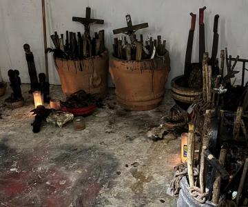 Hallan altar con cráneos humanos en casa de exfuncionario de Morelos