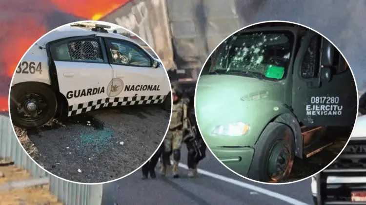 Elementos de GN y Ejercito fueron asesinados este domingo. (Foto: Especial/Tomada de redes)