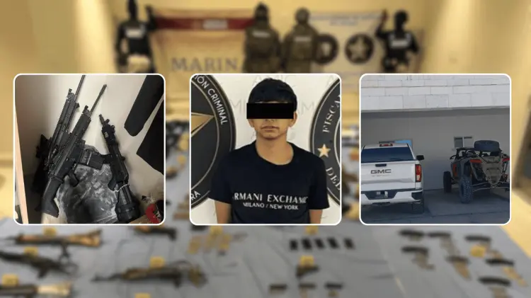 El joven de 25 años fue puesto a disposición de la FGR. (Fotos: FGJE de Sonora)