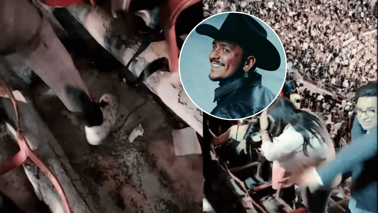 Exponen plaga de cucarachas en concierto de Nodal en la Plaza de Toros