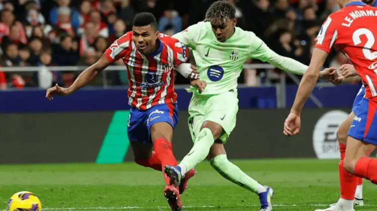 Yamal marcó uno de los goles en la remontada del Barcelona sobre Atlético. (ESPECIAL/EXPRESO)