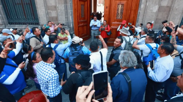 Representantes de la CNTE negociaron con la Presidenta Claudia Sheinbaum. (Foto: Agencia Reforma)