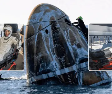 Astronautas varados en EEI regresan a la Tierra tras nueve meses