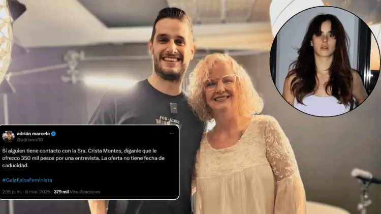 Adrián Marcelo buscó a la mamá de Gala Montes el pasado 8 de marzo. (Foto: ESPECIAL)