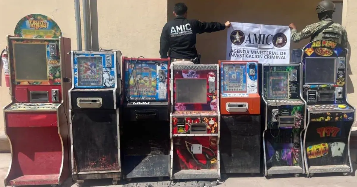 AMIC y Defensa decomisan 14 máquinas tragamonedas en Ciudad Obregón
