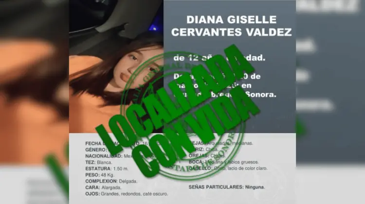 La Fiscalía agradeció la colaboración en la difusión. (Foto: FGJE de Sonora)