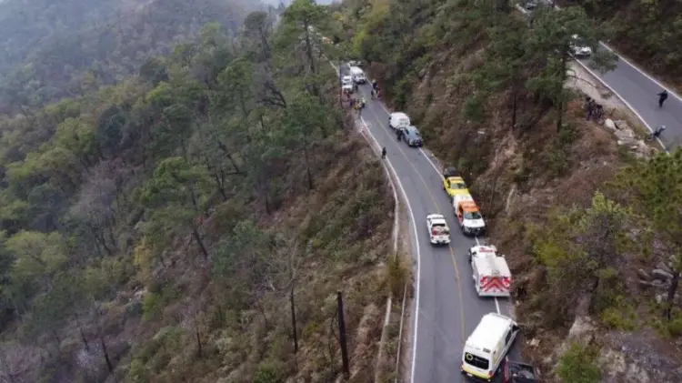 El accidente ocurrió a la altura del kilómetro 14 de la Carretera hacia la Cola de Caballo. (Especial)