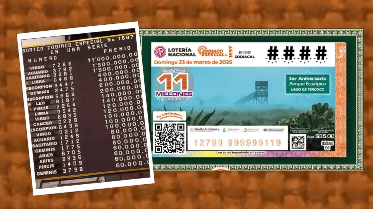 El Sorteo Zodiaco 1697 estuvo dedicado al tercer aniversario del Parque Ecológico del Lago de Texcoco.