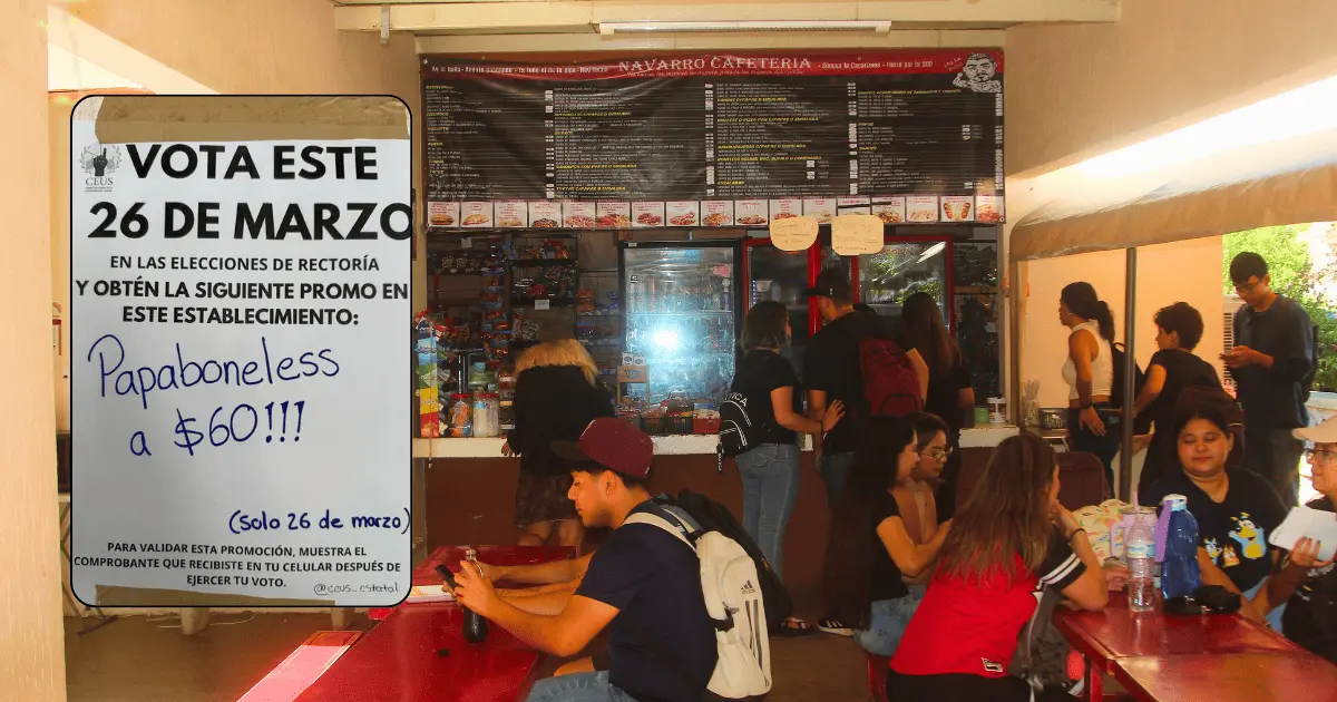 Cafetería Navarro lanza promoción para quien vote por rector de la Unison