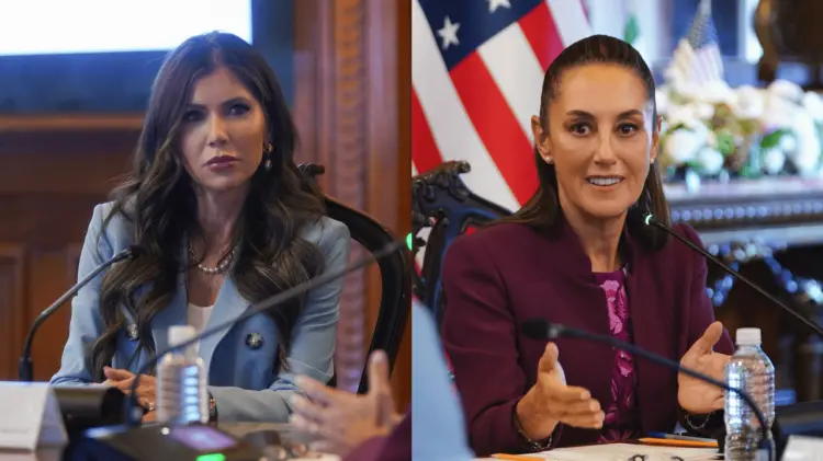 La presidenta se reunió con la secretaria de Seguridad en Palacio Nacional. (Foto: Especial/EXPRESO)