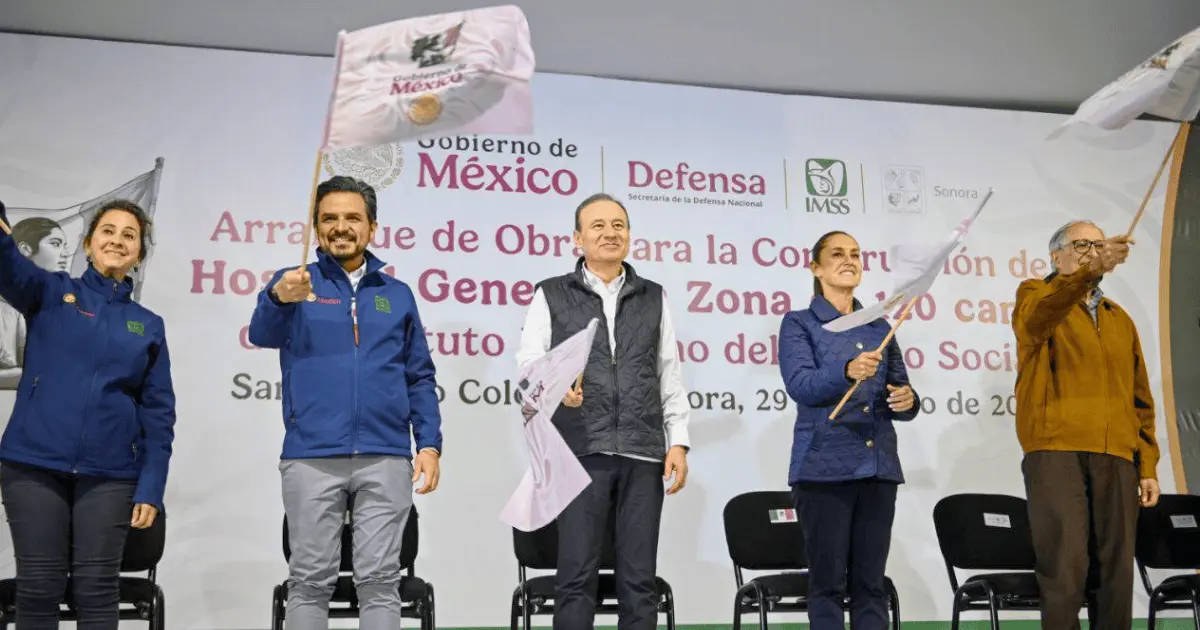 Sheinbaum inicia construcción de hospital del IMSS en San Luis Río Colorado