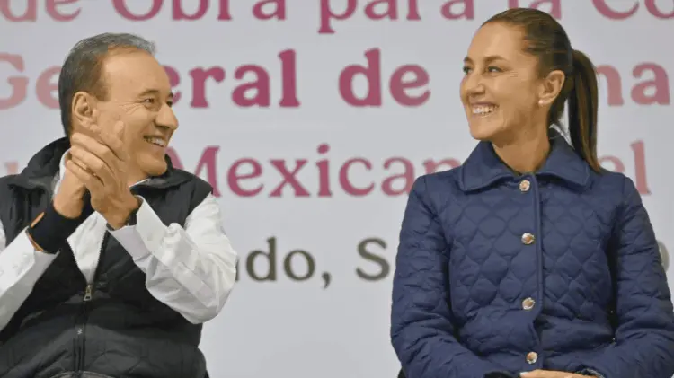 La presidenta Claudia Sheinbaum llegó a Sonora el sábado por la noche. (Foto: Especial/Cortesía)