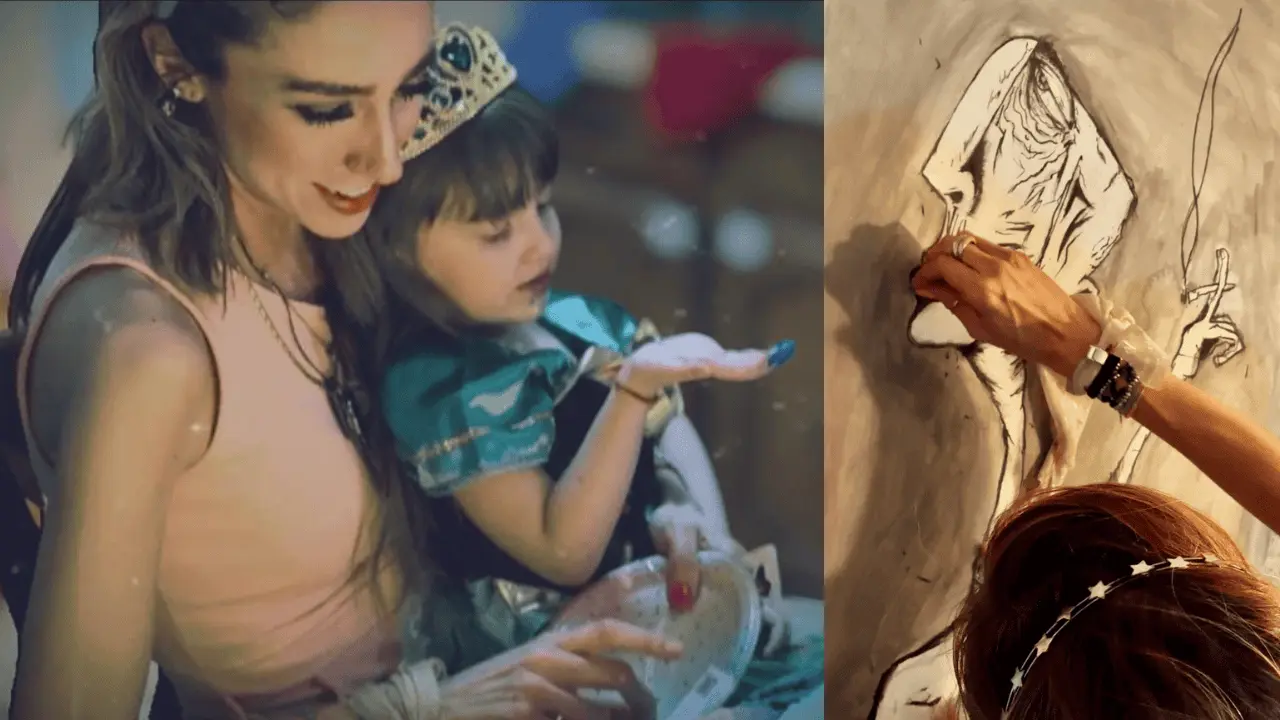 Kris combina sus dos más grandes pasiones: el arte y la maternidad
