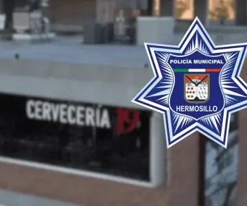 Hombre causa daños en cervecería y sufre fuerte caída en plaza comercial