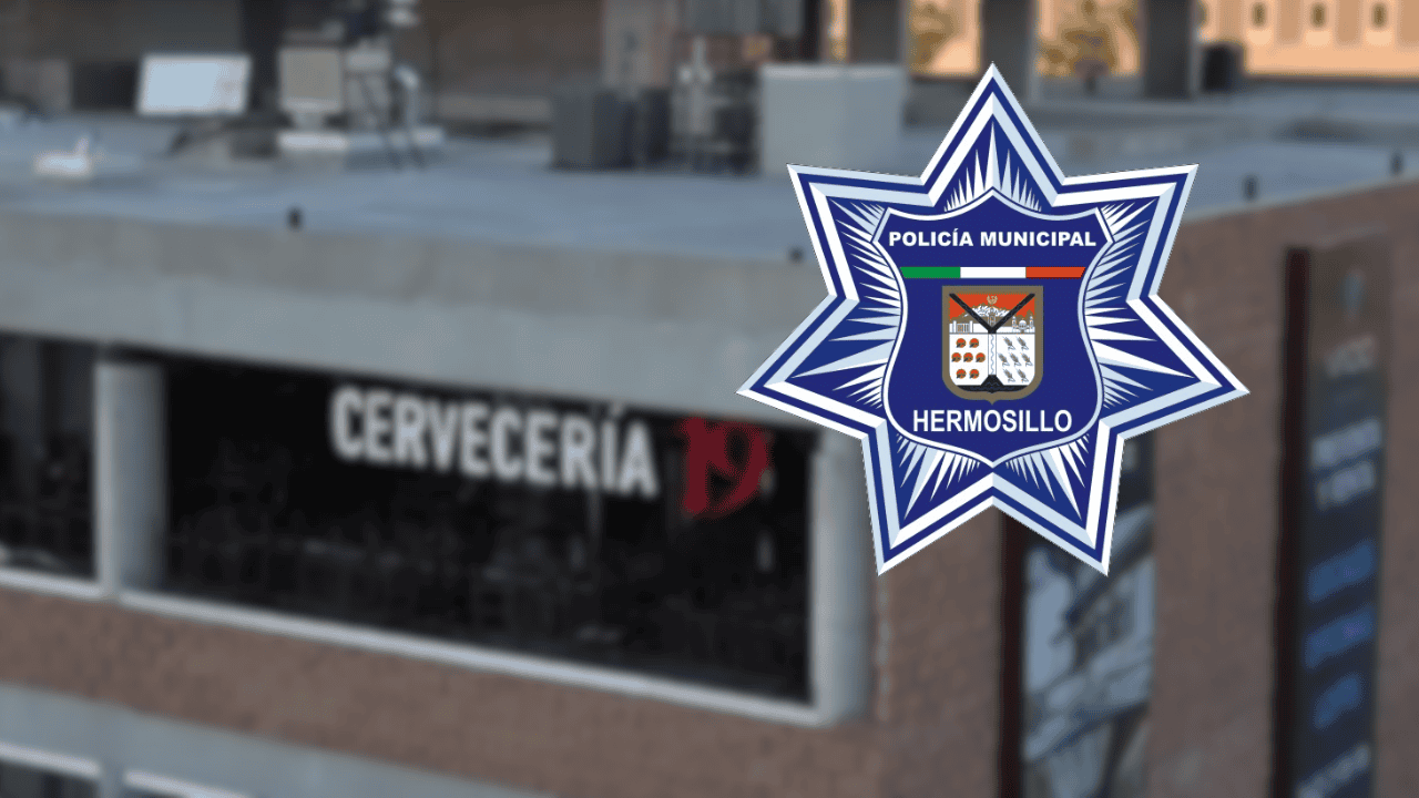 Hombre causa daños en cervecería y sufre fuerte caída en plaza comercial