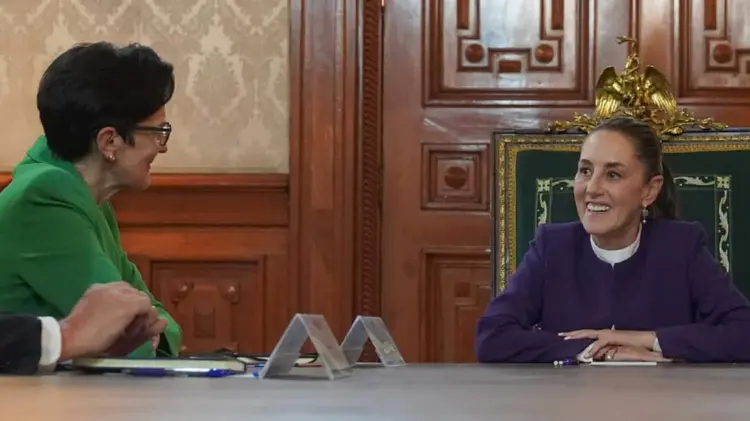 Jane Fraser se reunió en México con Claudia sheinbaum. (Foto: @Claudiashein/EXPRESO)