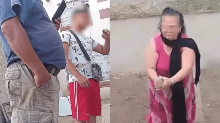 En el video se escucha la discusión entre ambas familias para que abandonen la casa. (Capturas)