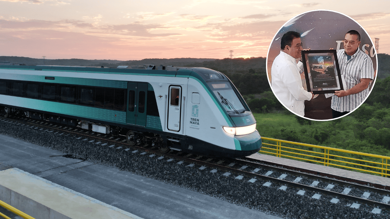Recibe premio el pasajero número un millón del Tren Maya