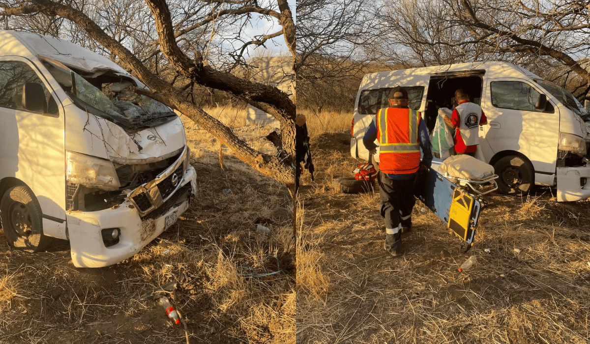 Pareja de adultos mayores resultan lesionados tras sufrir accidente en Nogales