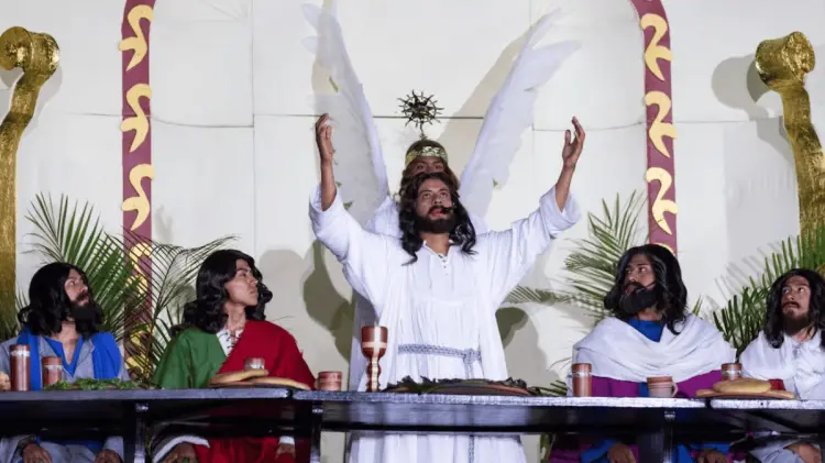Última Cena, en la 182 Representación de la Pasión de Cristo. (Foto: El Universal)