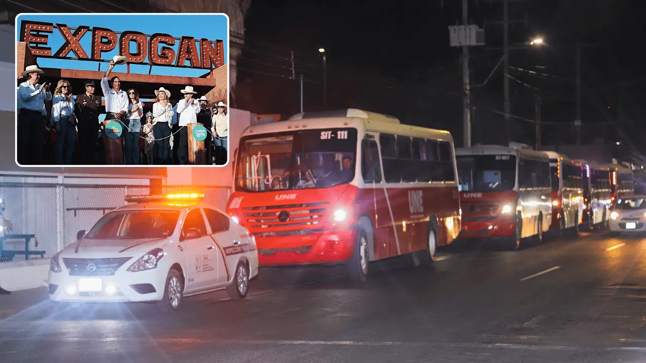 Ofrecerán transporte público en horario especial nocturno durante la ExpoGan