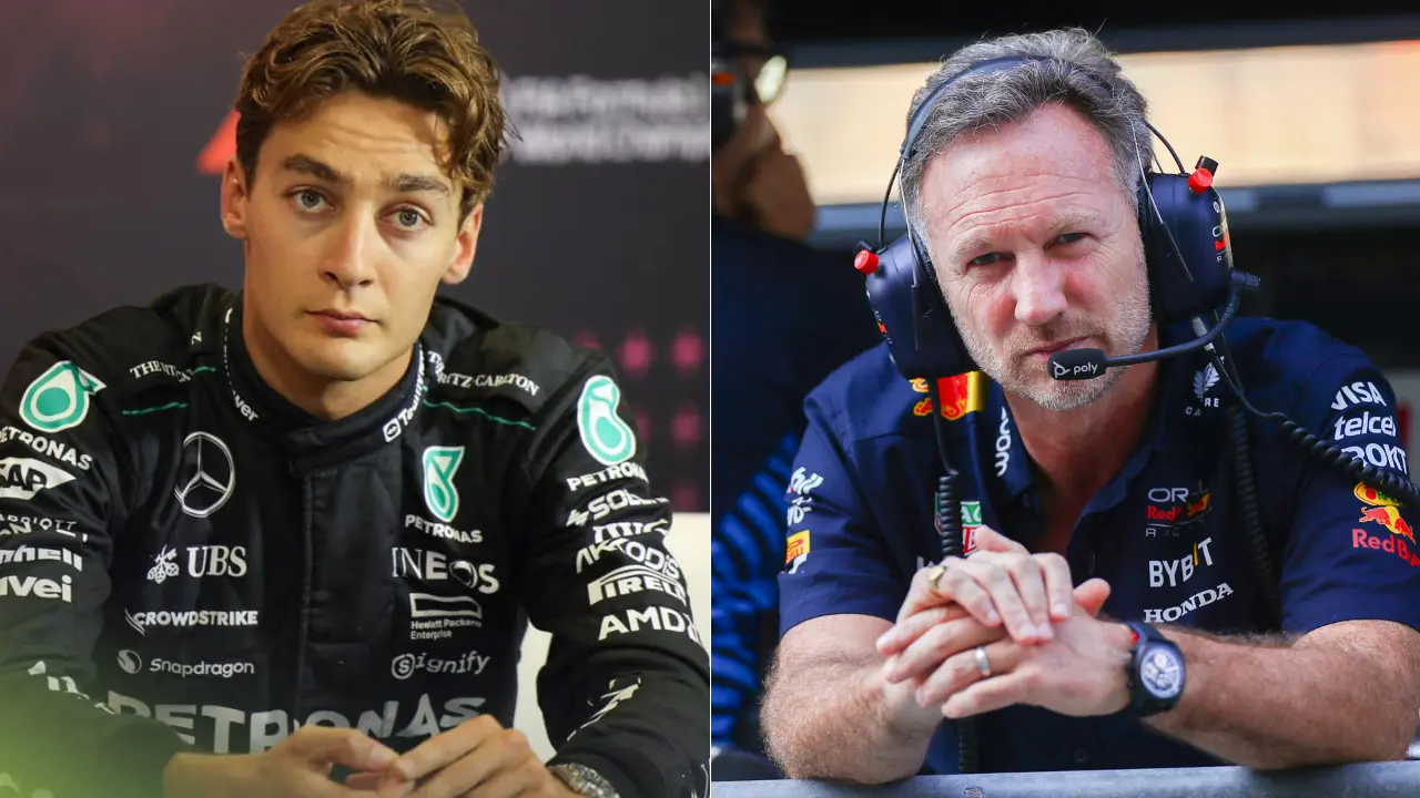George Russell se reúne con Horner en medio de dudas sobre Max Verstappen