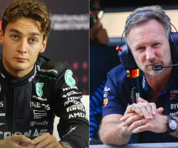 George Russell se reúne con Horner en medio de dudas sobre Max Verstappen