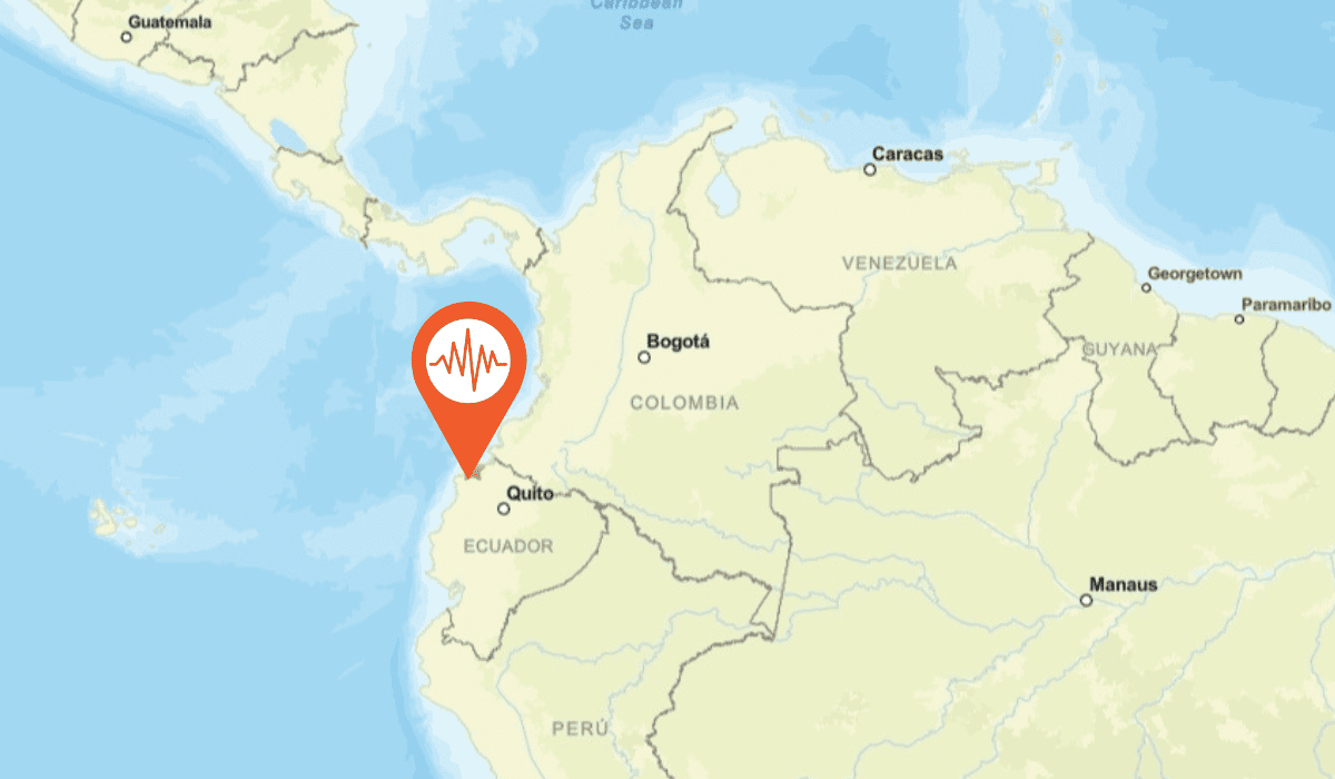 Fuerte sismo de magnitud 6 sacude a Ecuador y Colombia