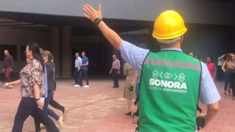 Simulacro Nacional en Sonora. (Foto: Especial/EXPRESO)