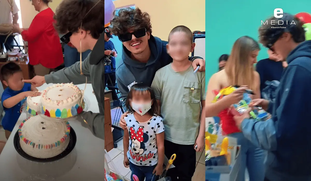 Gabito Ballesteros lleva felicidad a niños que luchan contra el cáncer