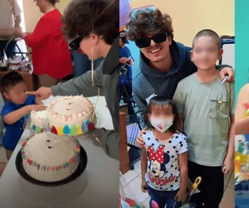 Gabito Ballesteros lleva felicidad a niños que luchan contra el cáncer