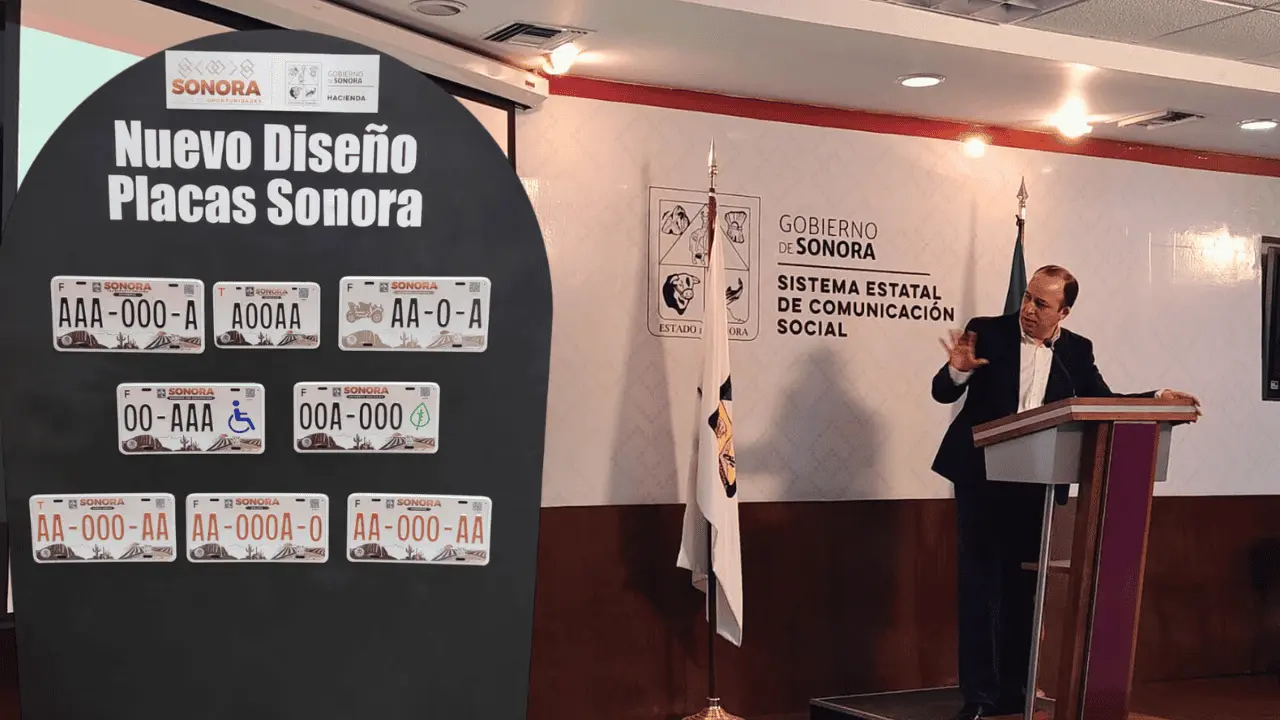 Sonora presenta nuevo diseño de placas vehiculares