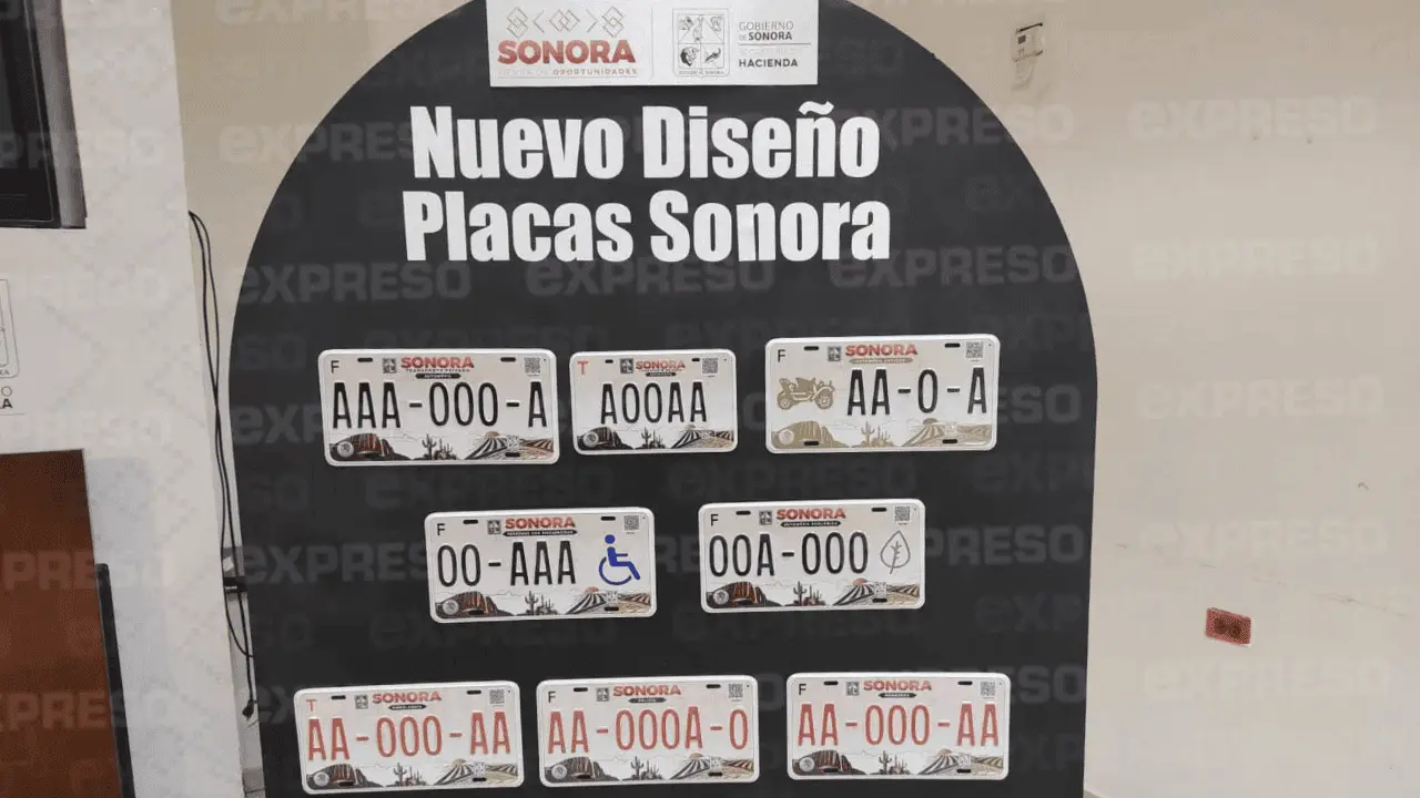 ¿Quiénes deberán portar las placas con nuevo diseño en Sonora?