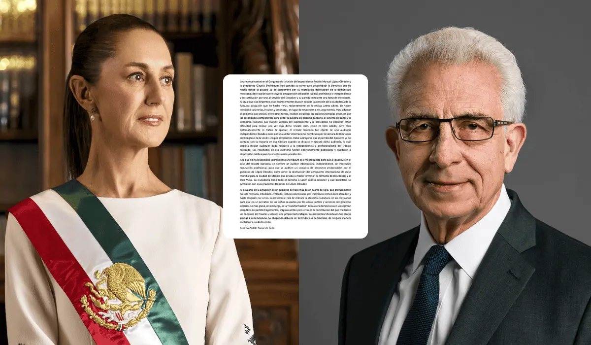 Responde Ernesto Zedillo a Claudia Sheinbaum y defiende el Fobaproa